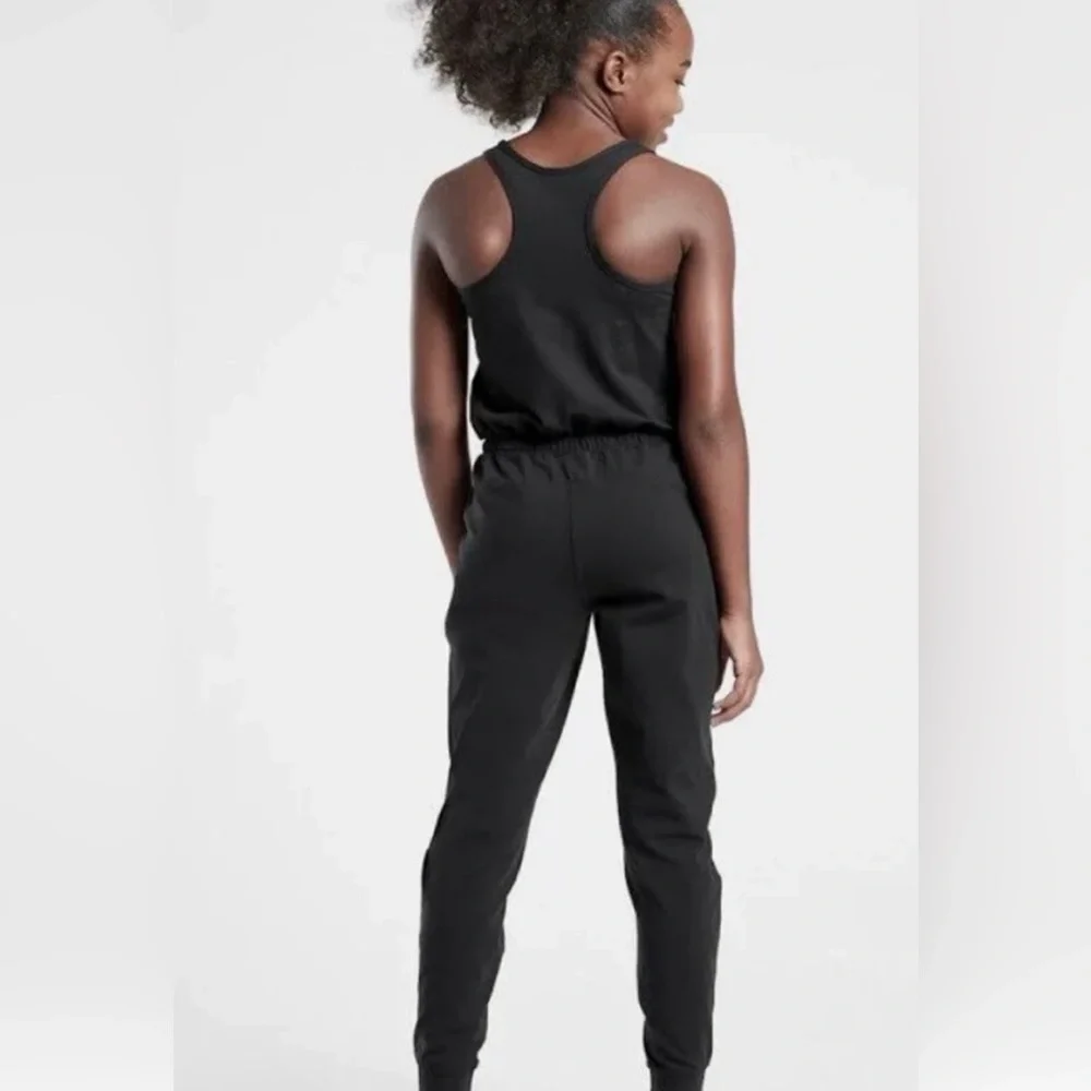 Athleta Girl Hop Skip and a Jumpsuit Size XL/14 Color Black - Picture 3 of 8